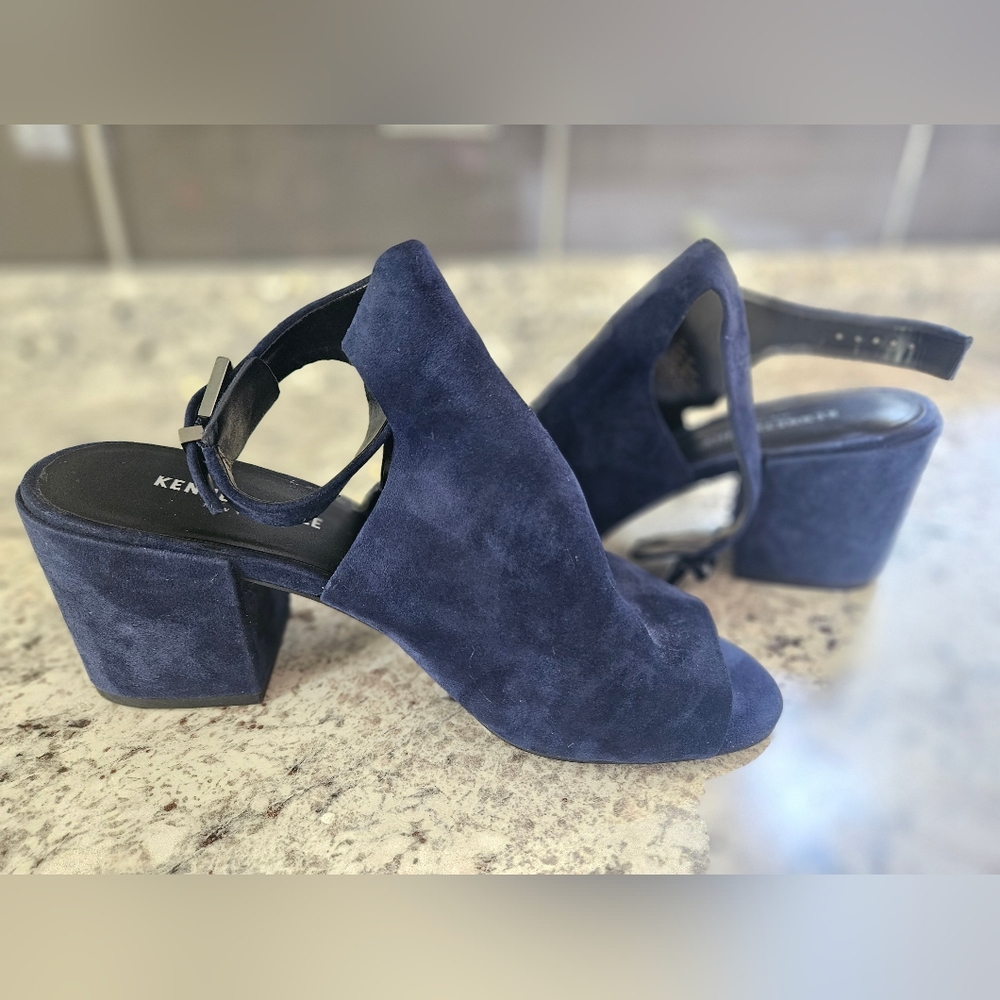 Kenneth Cole New York Blue Suede Heels